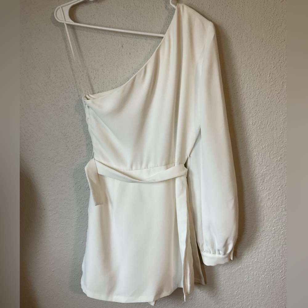 Amanda Uprichard Santos Belted Romper in White Size XS - Picture 3 of 9